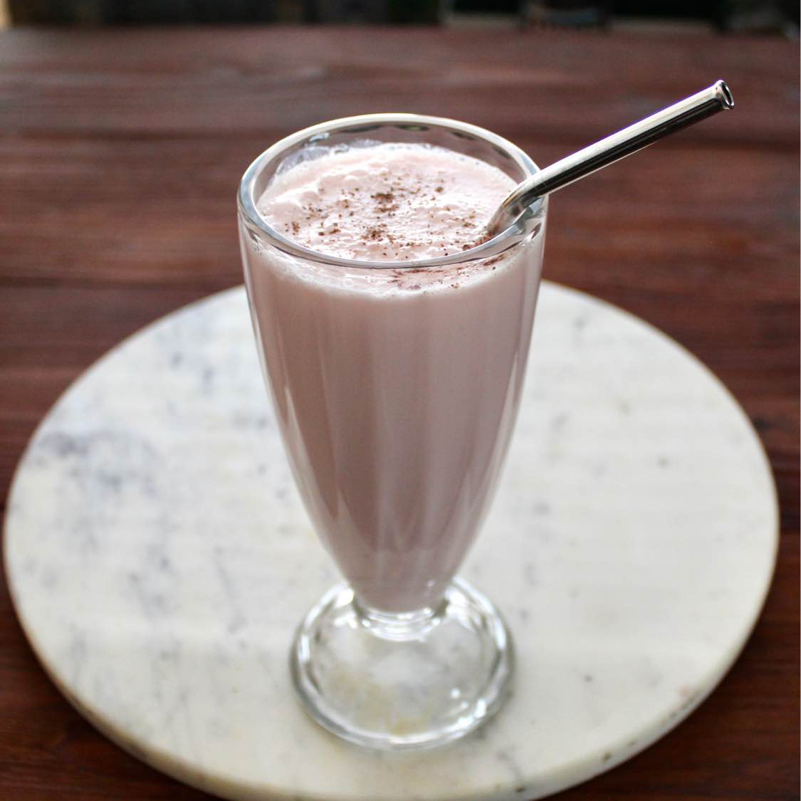 Strawberry Vanilla Malted Milk Shake Recipe